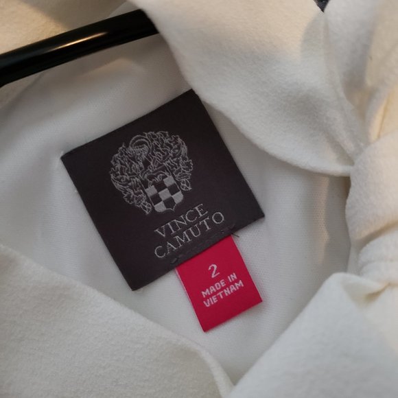 Vince Camuto Halter Tie A-Line Dress in Ivory - Picture 2 of 2